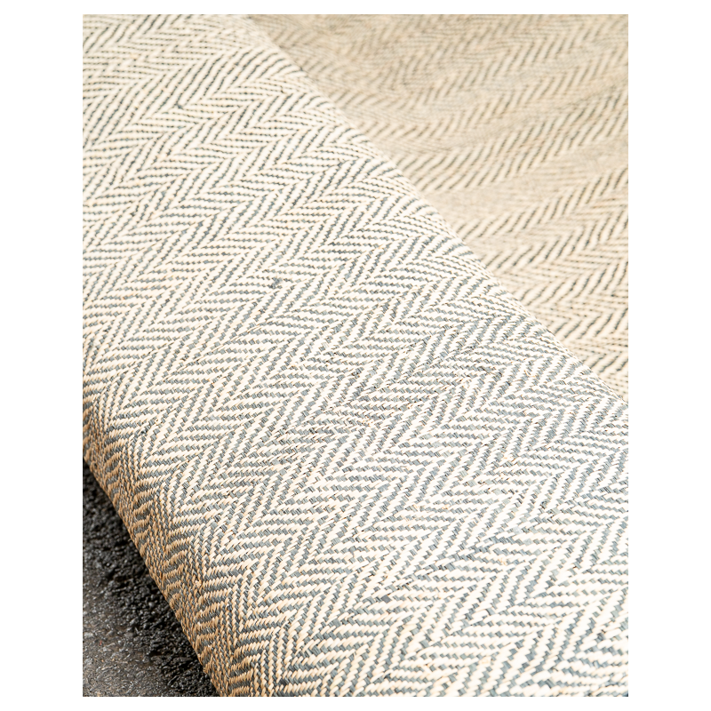 Chevron Raffia Weave Smoke | Maison Douineau