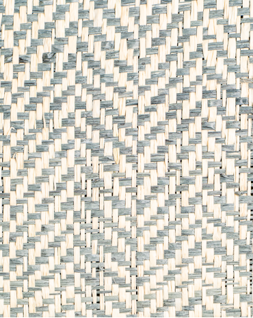 Chevron Raffia Weave Smoke | Maison Douineau