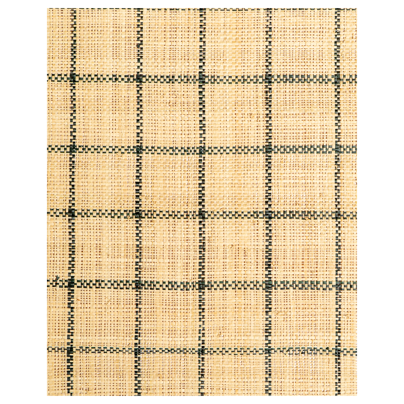Checks Raffia Weave Black & Natural | Maison Douineau