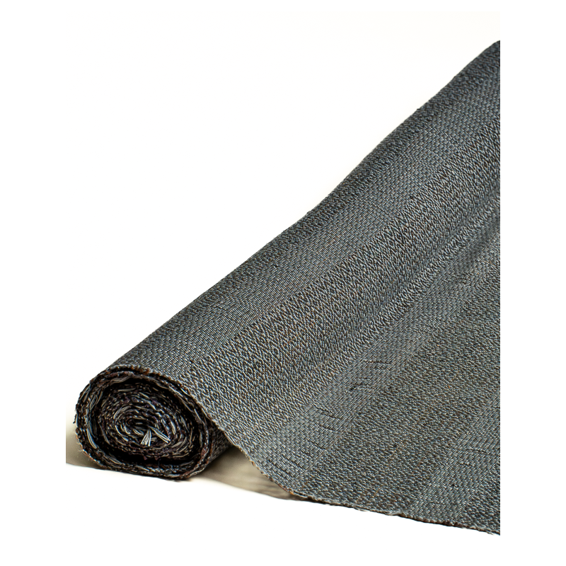 Black Cotton Raffia Weave 90 cm | Maison Douineau