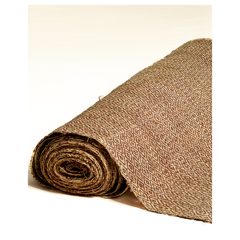 Tissage Raphia Losange Marron | Maison Douineau