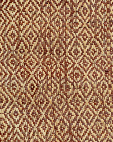Tissage Raphia Losange Marron | Maison Douineau