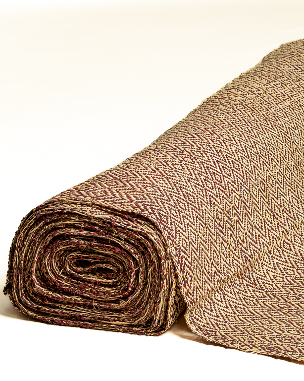 Tissage Raphia Losange Bordeaux | Maison Douineau
