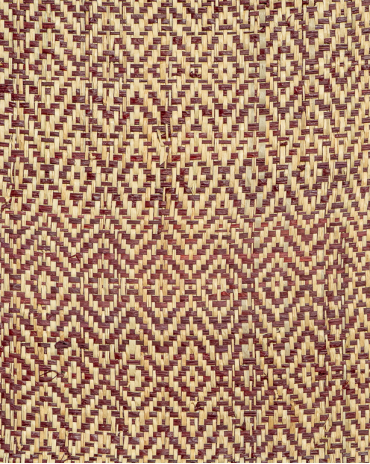 Diamond Raffia Weave Bordeaux | Maison Douineau