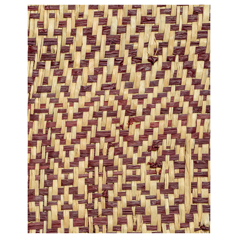 Tissage Raphia Losange Bordeaux | Maison Douineau