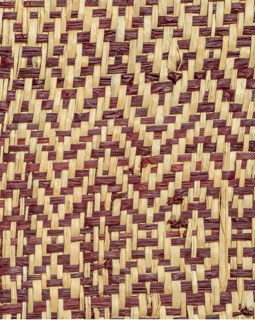 Diamond Raffia Weave Bordeaux | Maison Douineau