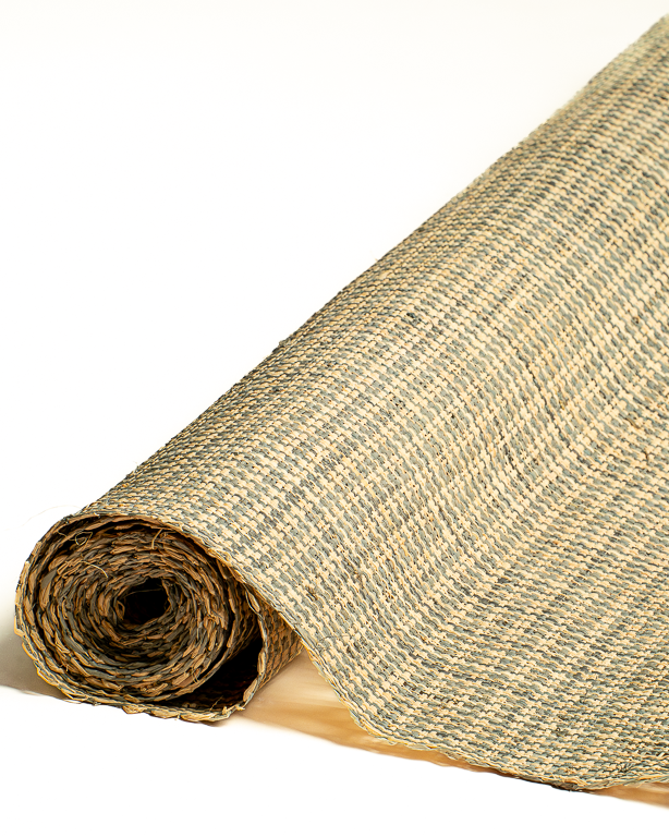Tissage Raphia Pied-de-Poule Gris | Maison Douineau