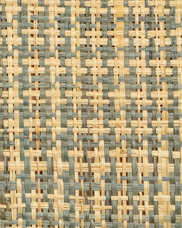 Tissage Raphia Pied-de-Poule Gris | Maison Douineau