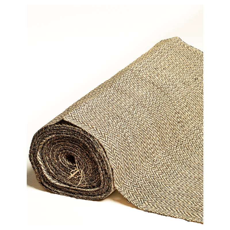 Zig Zag Raffia Weave Natural & Black | Maison Douineau