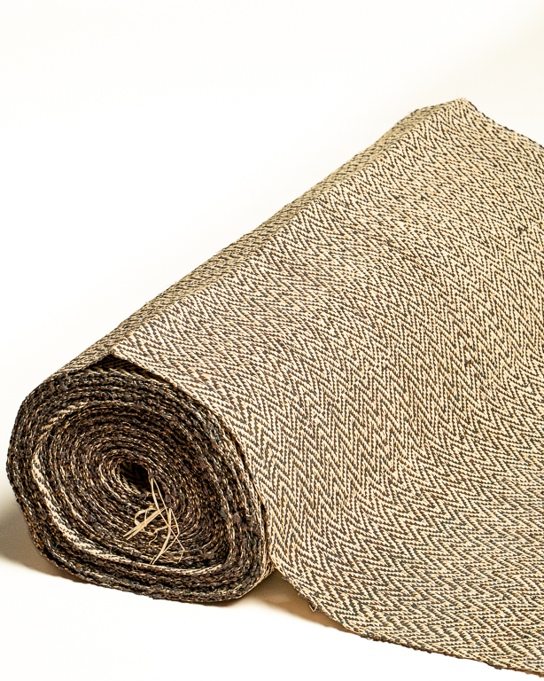 Zig Zag Raffia Weave Natural & Black | Maison Douineau