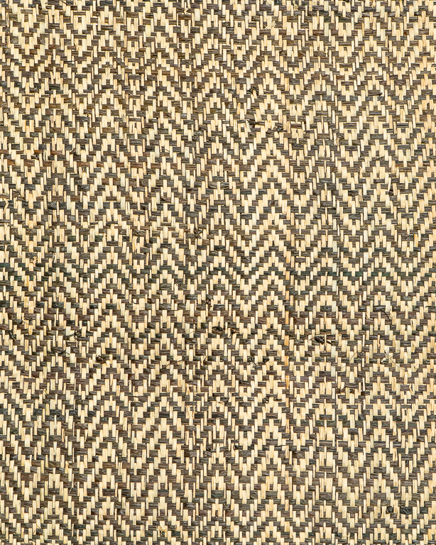 Zig Zag Raffia Weave Natural & Black | Maison Douineau