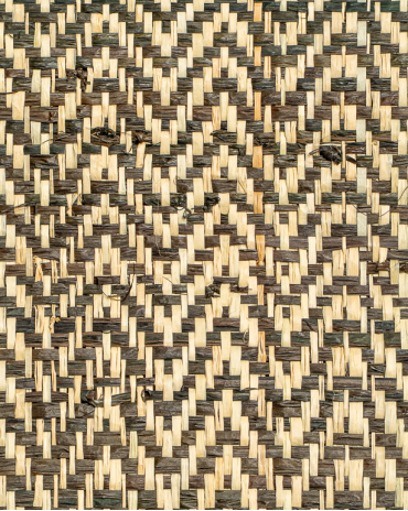 Tissage Raphia Zig Zag Naturel & Noir | Maison Douineau