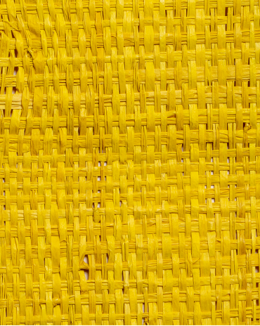Tissage Raphia Maille Serrée Jaune | Maison Douineau