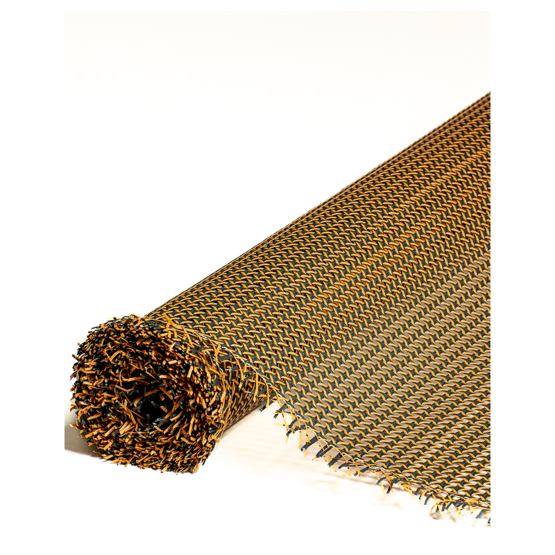 Cannage Papier 1/2 Maille Noir et Caramel | Maison Douineau