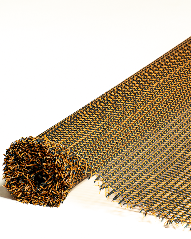 Paper Webbing 1/2 Mesh Black & Caramel | Maison Douineau