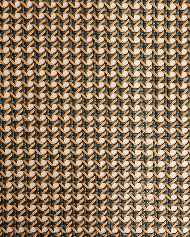 Cannage Papier 1/2 Maille Noir et Caramel | Maison Douineau