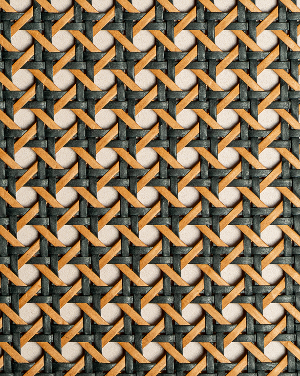 Paper Webbing 1/2 Mesh Black & Caramel | Maison Douineau
