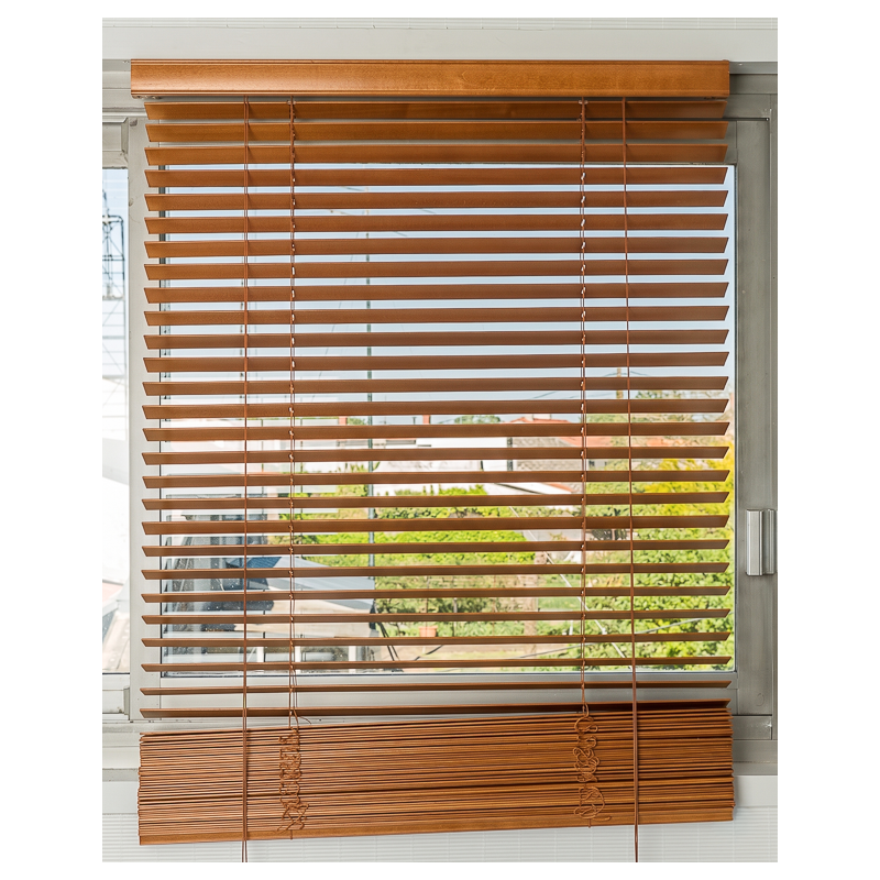 Wooden Blind Dark Cherry 50 mm | Maison Douineau