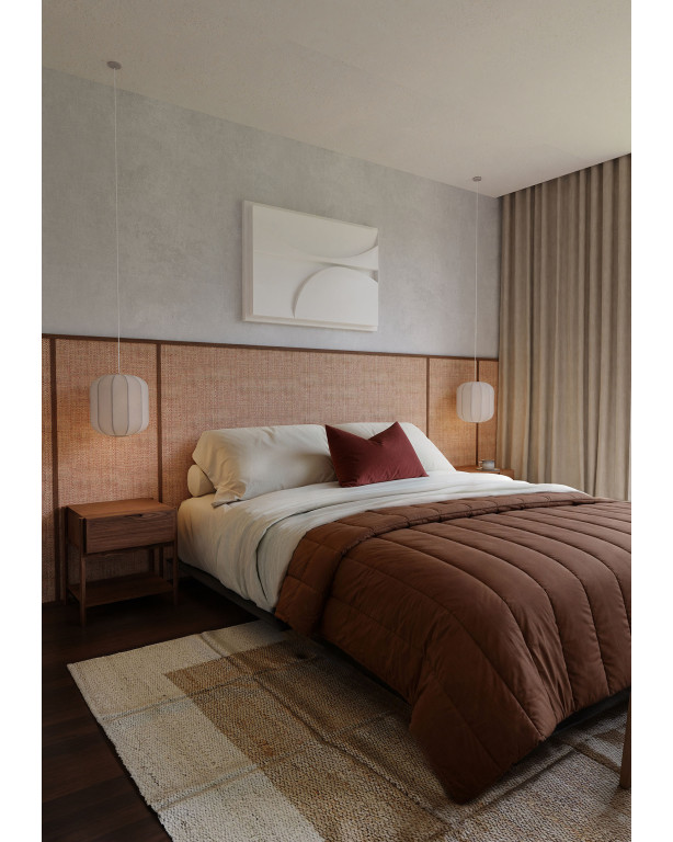 Raffia Wall Covering Natural & Sandal | Maison Douineau