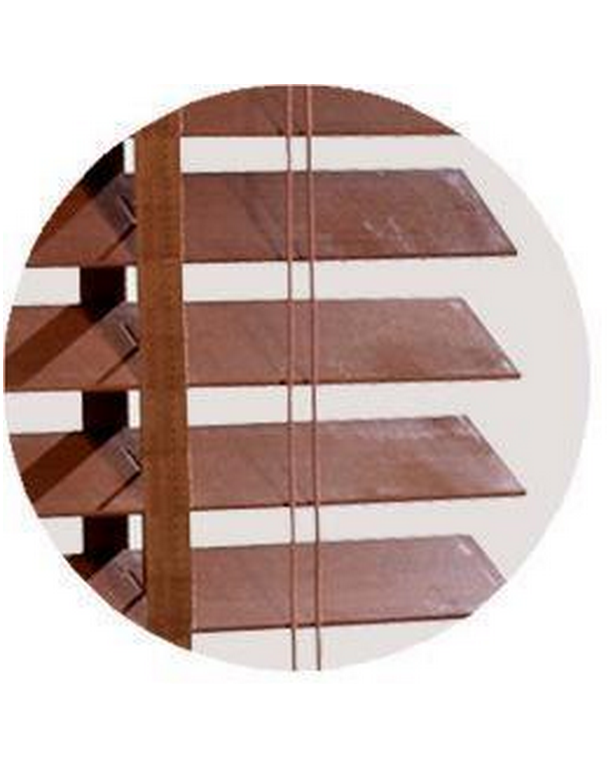 dark wild cherry Wood Blind slat 50mm 