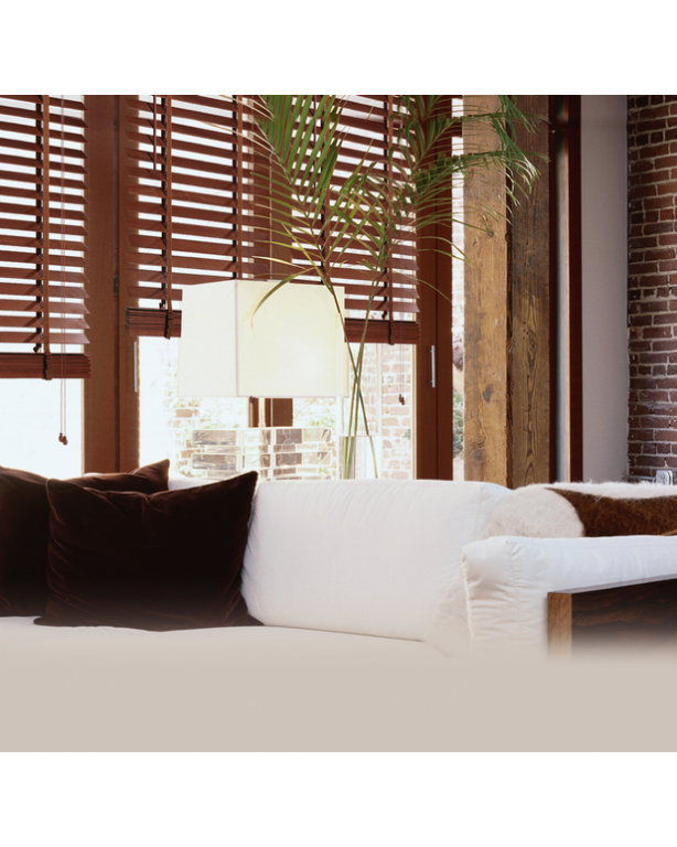 dark wild cherry Wood Blind slat 50mm 