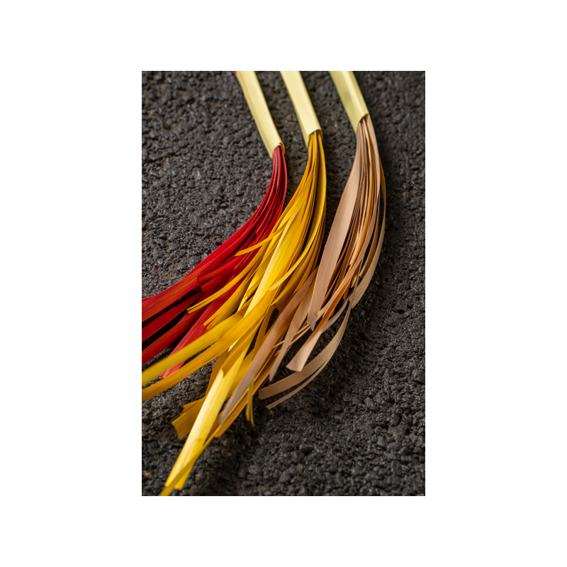 Paille de seigle rouge aplanie