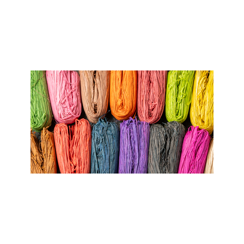 Kit of 15 roughly balls of raffia