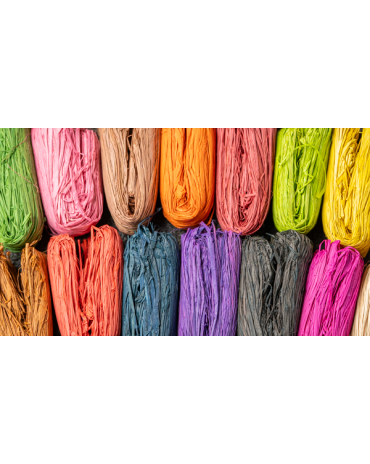 Kit of 15 roughly balls of raffia