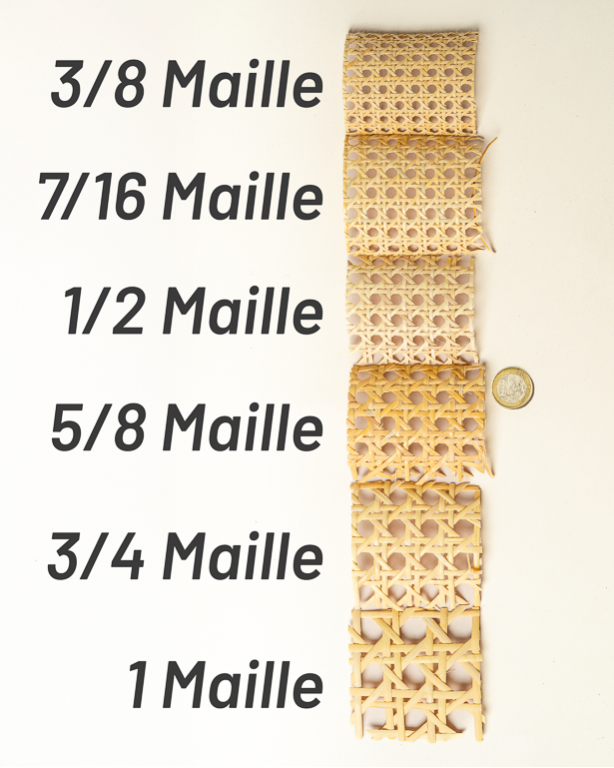 1/2 Mesh Cane Webbing Natural Weller