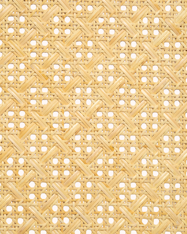 1/2 Mesh Cane Webbing Crossed Natural