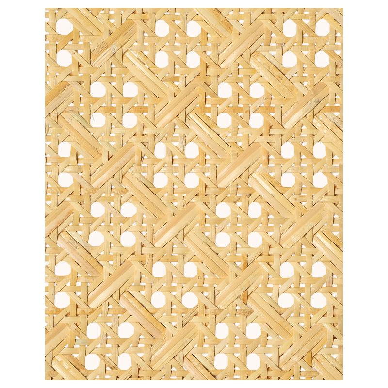1/2 Mesh Cane Webbing Crossed Natural