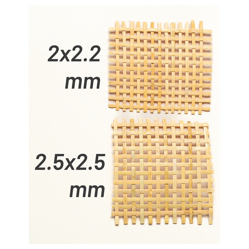 Square Mesh Open  Rattan cane Webbing 2x2.2mm Natural 