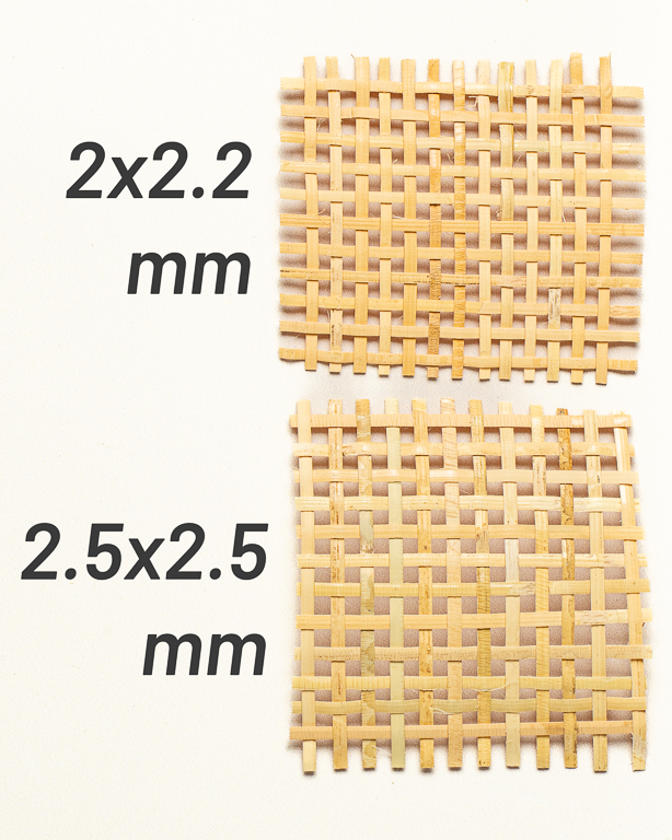 Tissage Ajouré Canne Rotin Naturel 2x2.2mm