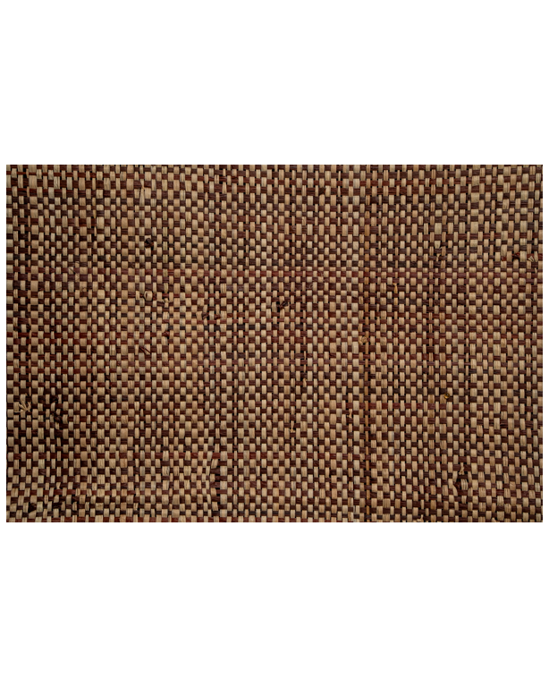 Tissage Raphia Bicolore Maille Fine-Naturel & Acajou