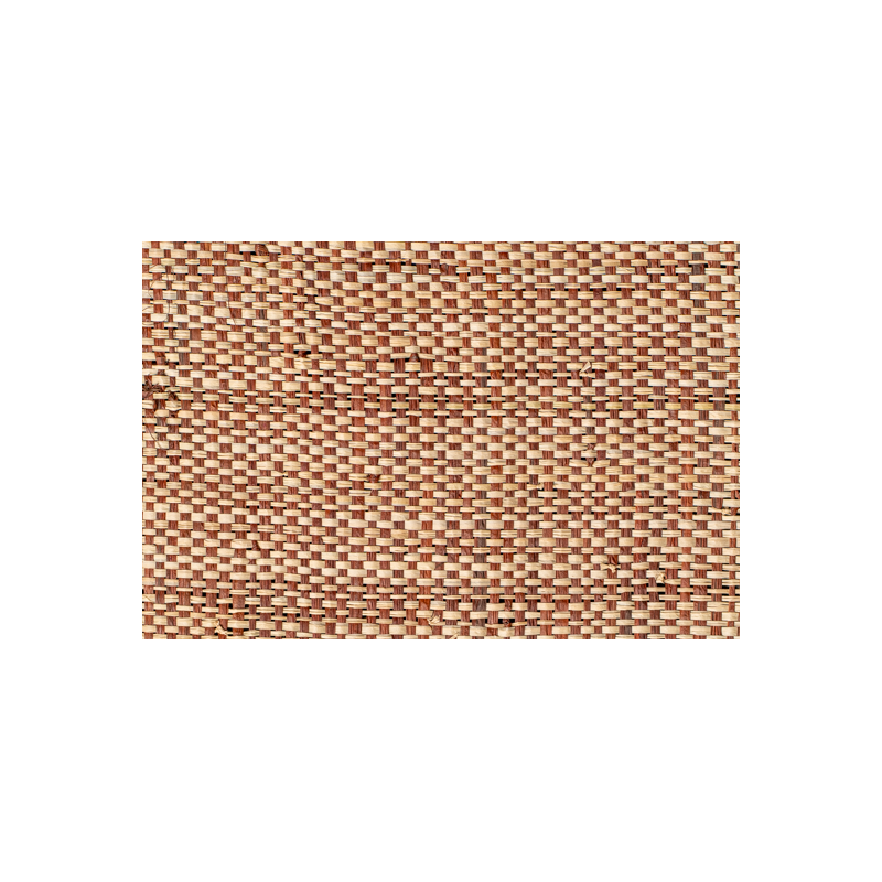 Mahogany and Natural Fine Raffia weaving