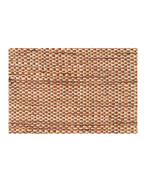 Mahogany and Natural Fine Raffia weaving
