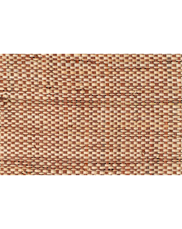 Mahogany and Natural Fine Raffia weaving