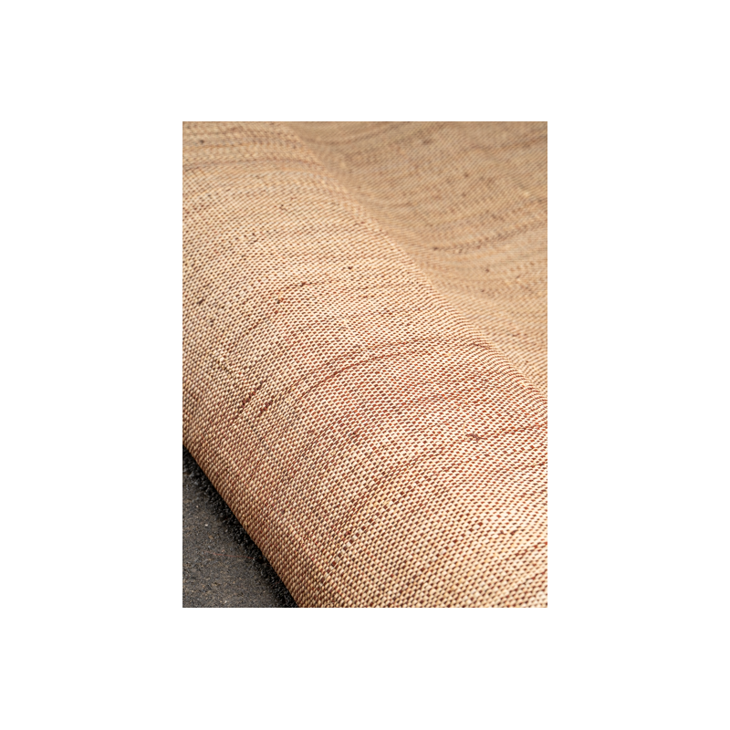 Mahogany and Natural Fine Raffia weaving