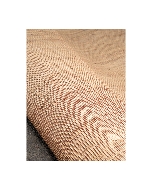 Tissage Raphia Bicolore Maille Fine-Naturel & Acajou