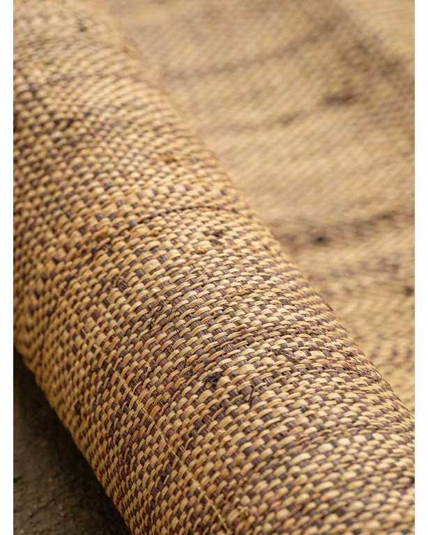Tissage Raphia Bicolore Maille Fine-Naturel & Cocotier