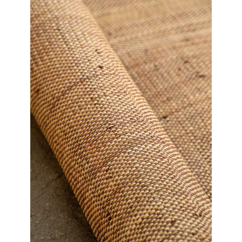Tissage Raphia Bicolore Maille Fine-Naturel & Cocotier
