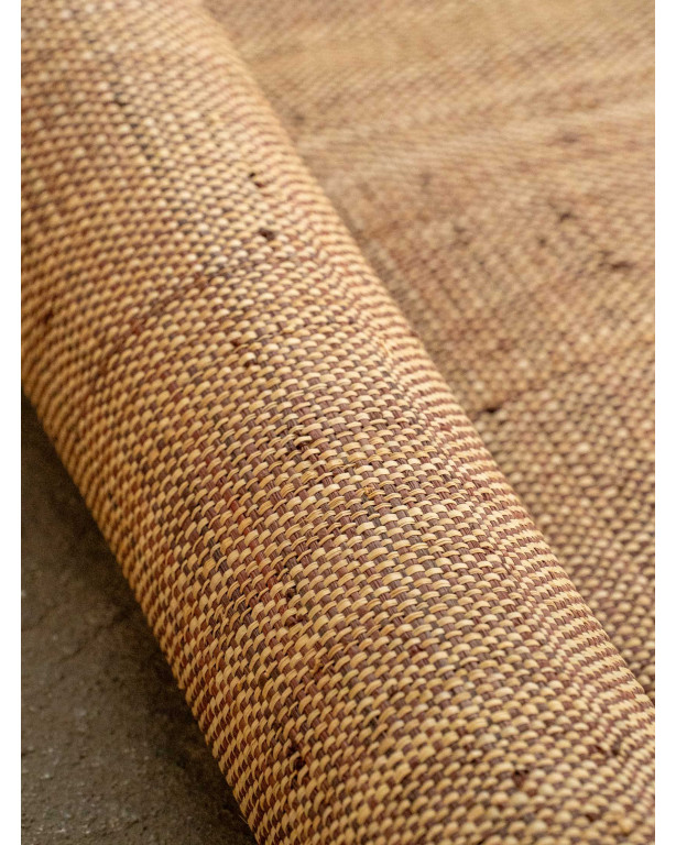 Tissage Raphia Bicolore Maille Fine-Naturel & Cocotier