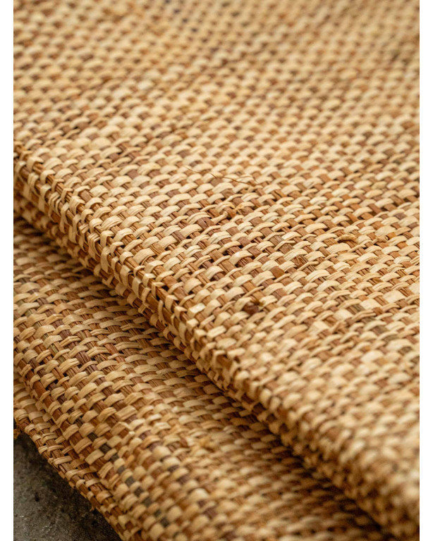 Natural & chestnut fine Raffia weaving