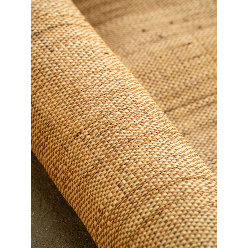 Natural & chestnut fine Raffia weaving