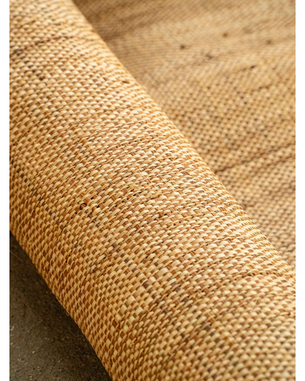 Natural & chestnut fine Raffia weaving
