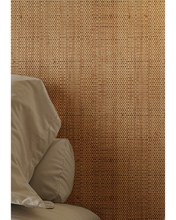 Tissage Raphia Bicolore Maille Fine-Naturel & Noisetier