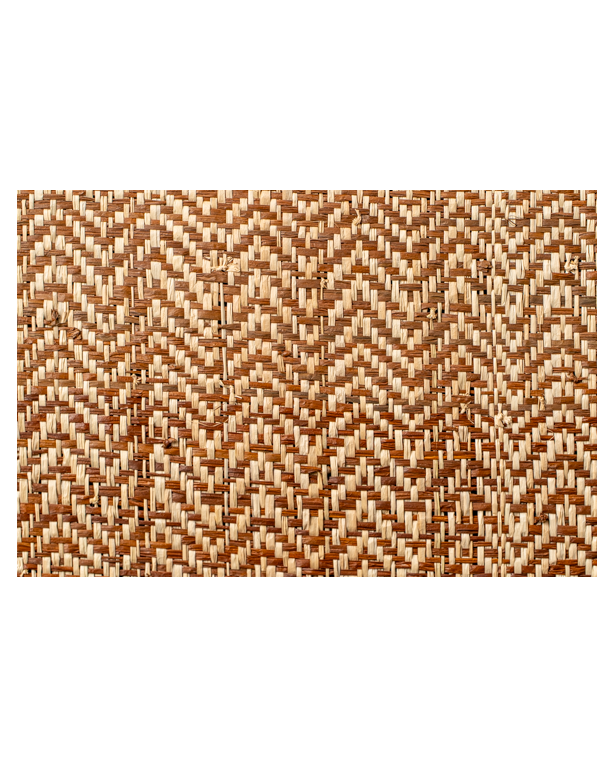 Herringbone Fine Raffia Weaving- Natural & Mahogany color for decorat