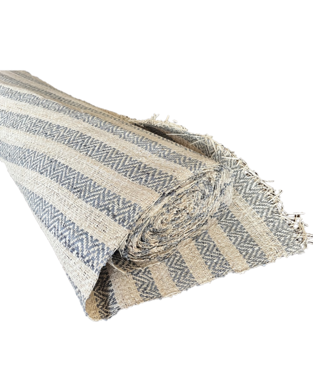 Raffia Rabane Langarana Grey Band Chevron widht 120cm