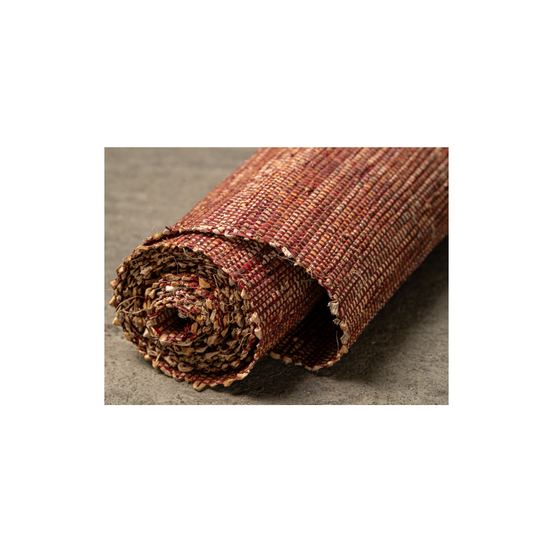 Tissage  Langarana Raphia et Banane Bordeaux -90cm